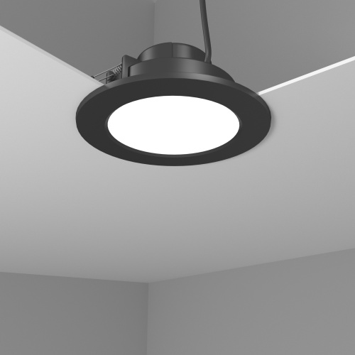 Встраиваемый светодиодный светильник interiorlight Хамелеон 7WCCT черный фото 2